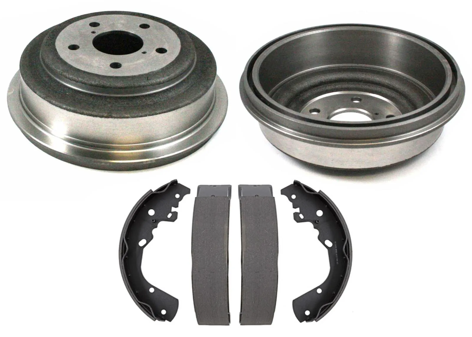 (2) Rear Brake Drums and Organic Rear Brake Shoes For Dodge Dakota 2005-2006