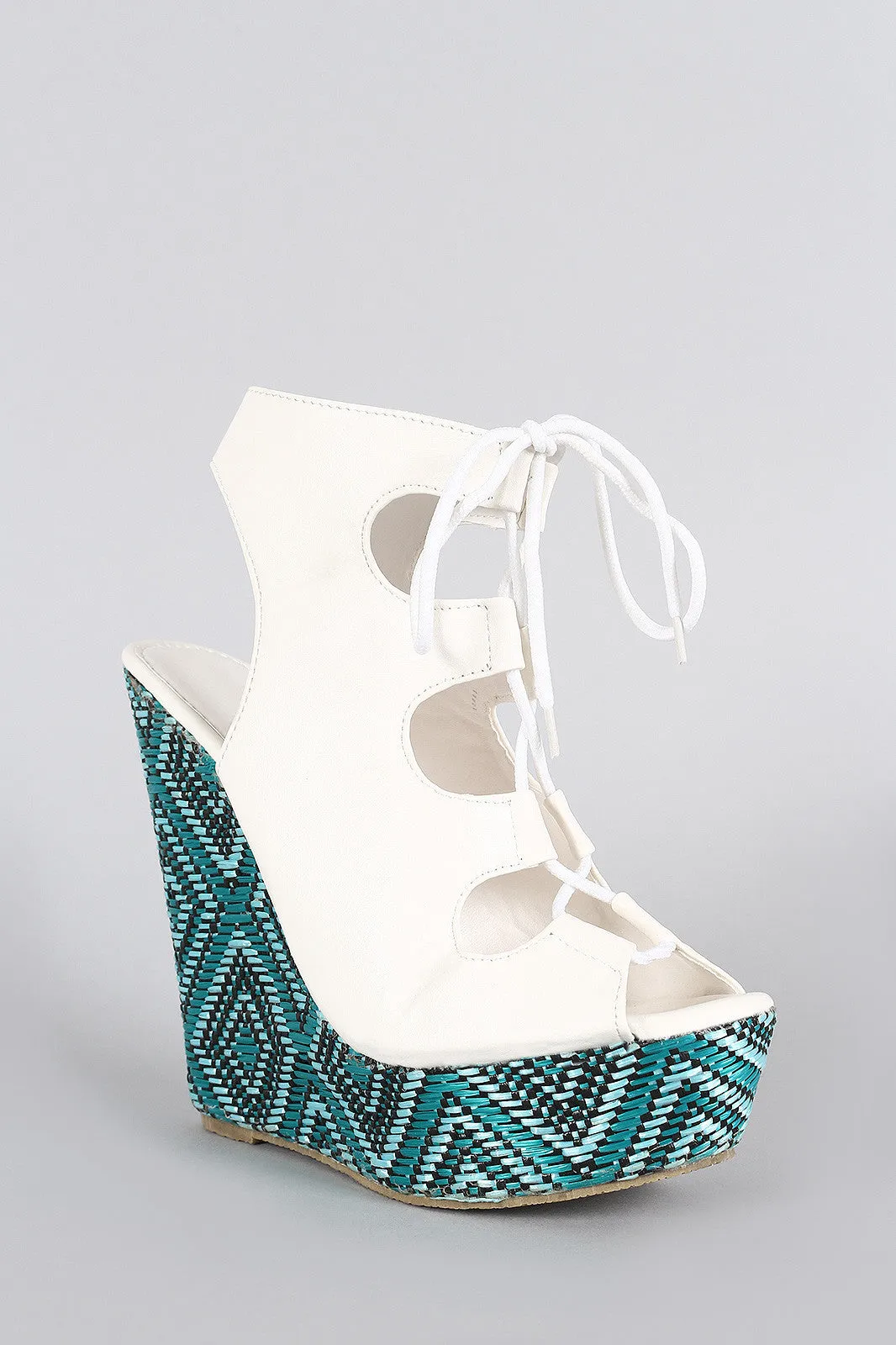 Alluring Tribal Embroidered Caged Wedge