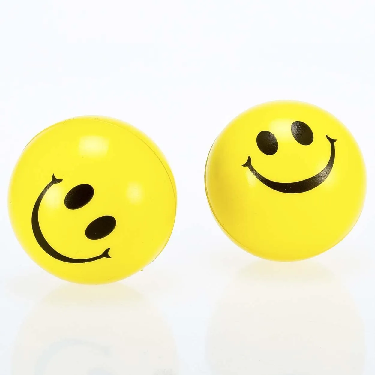 Aqbah Stress Reliever Squeeze Ball for Kids & Adults Smiley Face Yellow Color Pack of 3