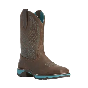 Ariat Ladies Anthem Java Brown & Turquoise Western Boots 10027247