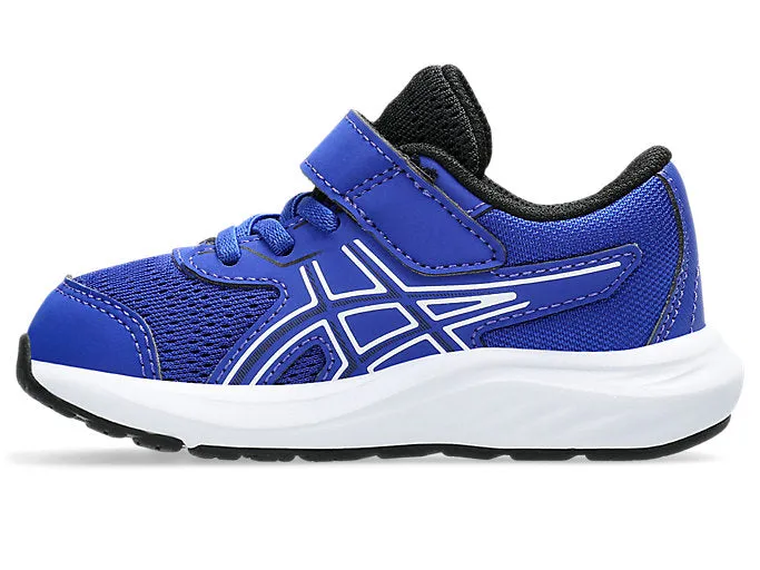 ASICS KID'S CONTEND 9 HOOK N' LOOP BLUE/WHITE RUNNING SHOES