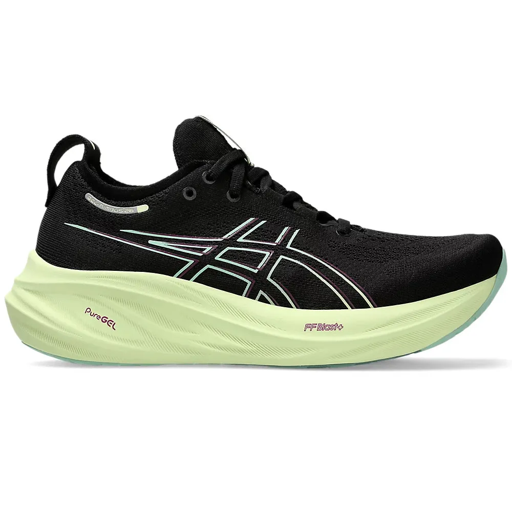 Asics Women's Gel-Nimbus 26 Running Shoes Black / Cool Matcha