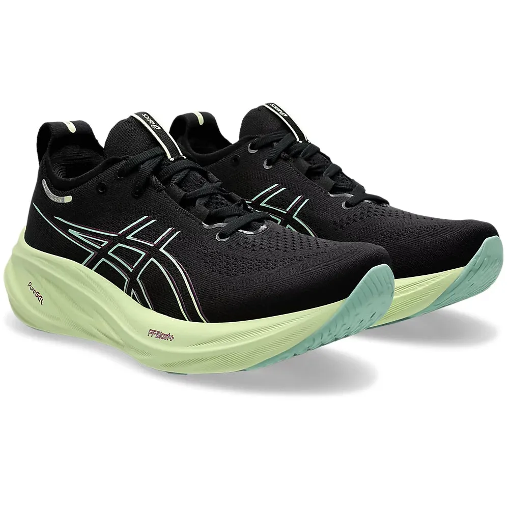 Asics Women's Gel-Nimbus 26 Running Shoes Black / Cool Matcha