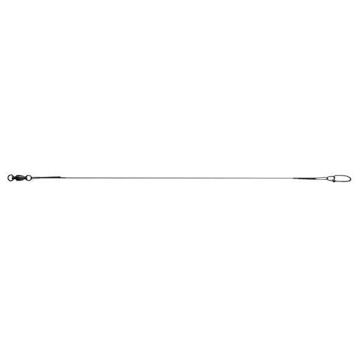 Ball Bearing Steel-Lok Wire Wound Leader - 6" Length. 0.020" Diameter, 20 lb Breaking Strength, Black