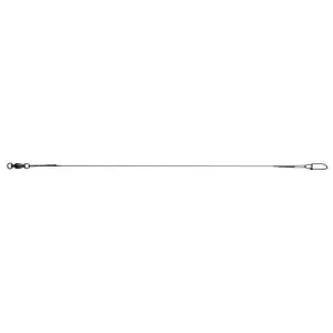 Ball Bearing Steel-Lok Wire Wound Leader - 6" Length. 0.020" Diameter, 20 lb Breaking Strength, Black