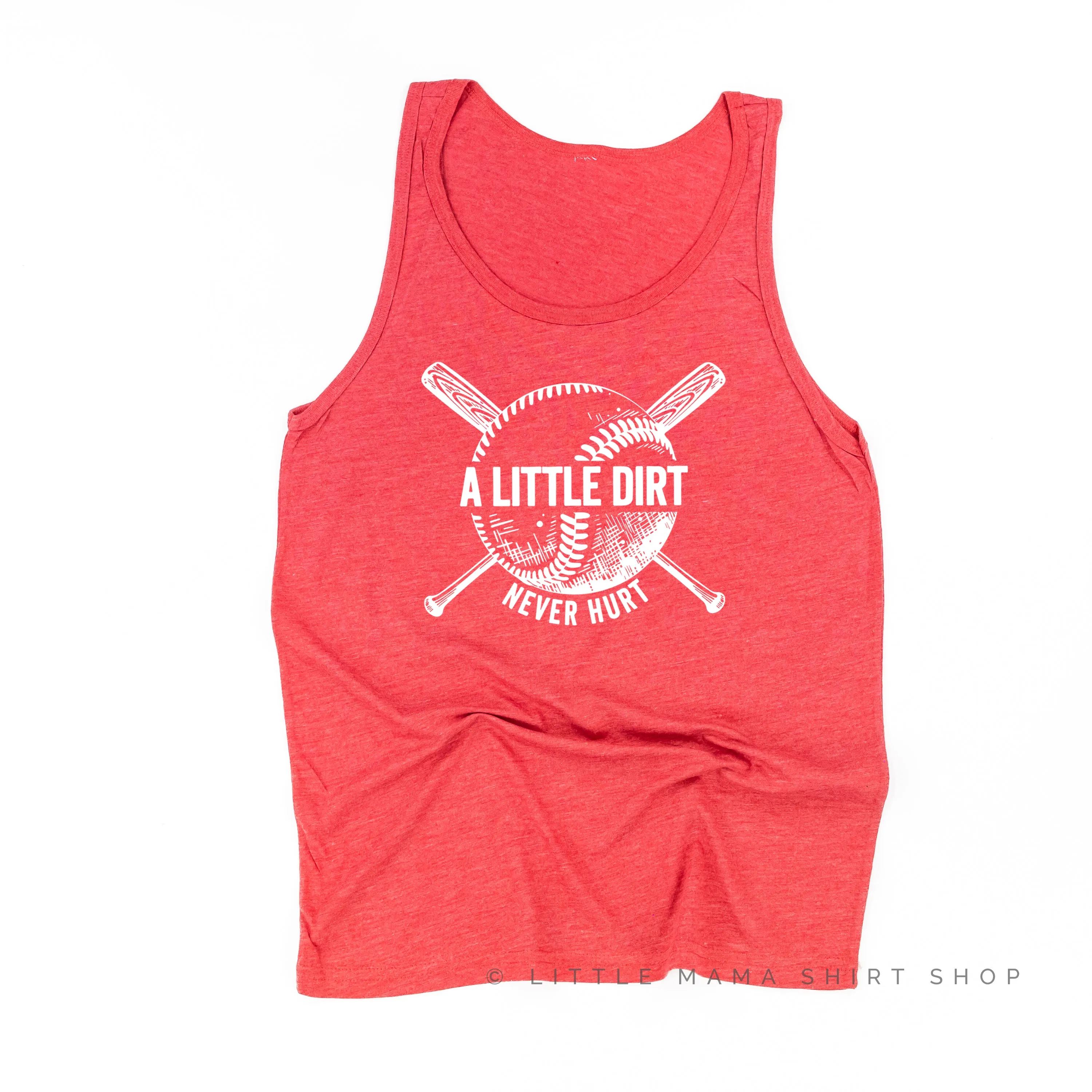 Baseball - A Little Dirt Never Hurt  - Unisex Jersey Tank