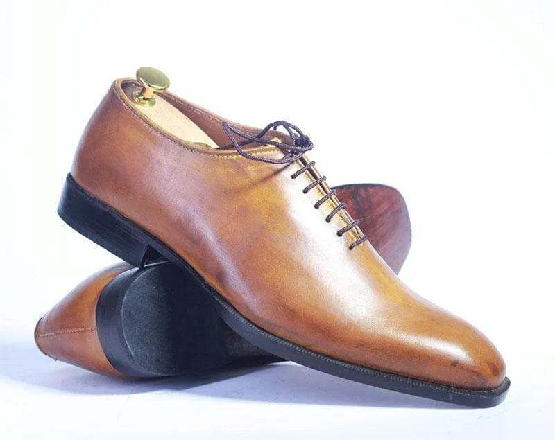 Bespoke Tan Leather Lace Up Shoe For Men's