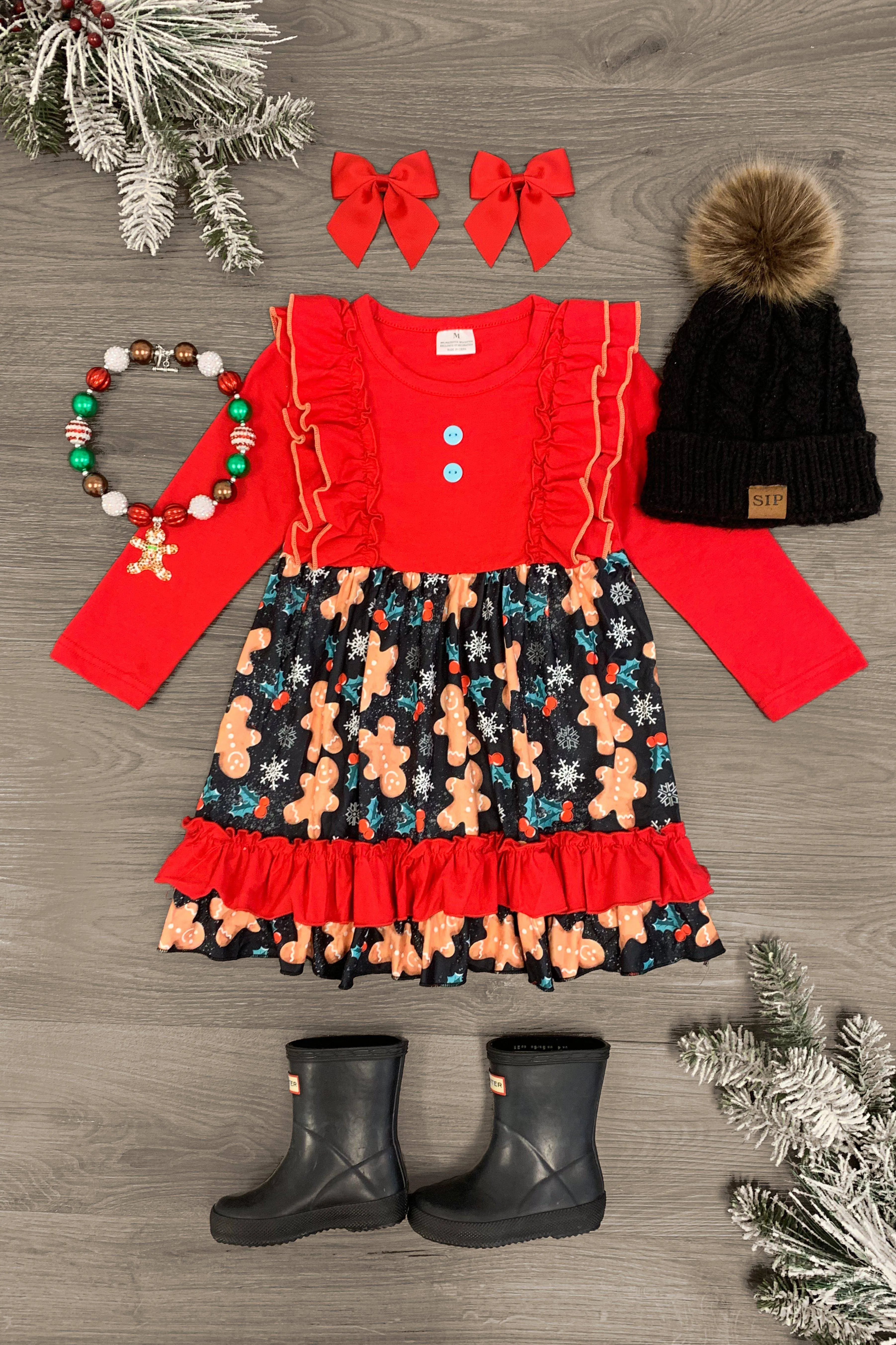 Black & Red Gingerbread Man Dress