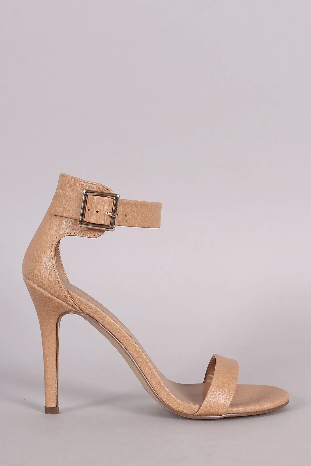 Breckelle Ankle Strap Open Toe Heel