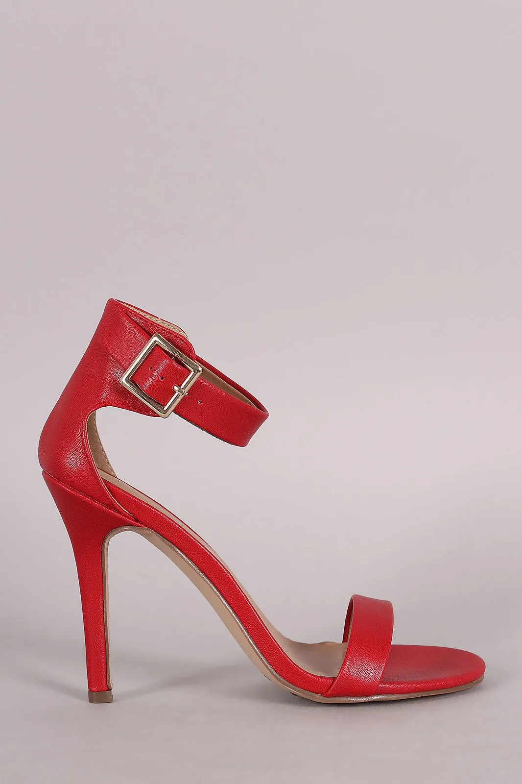 Breckelle Ankle Strap Open Toe Heel