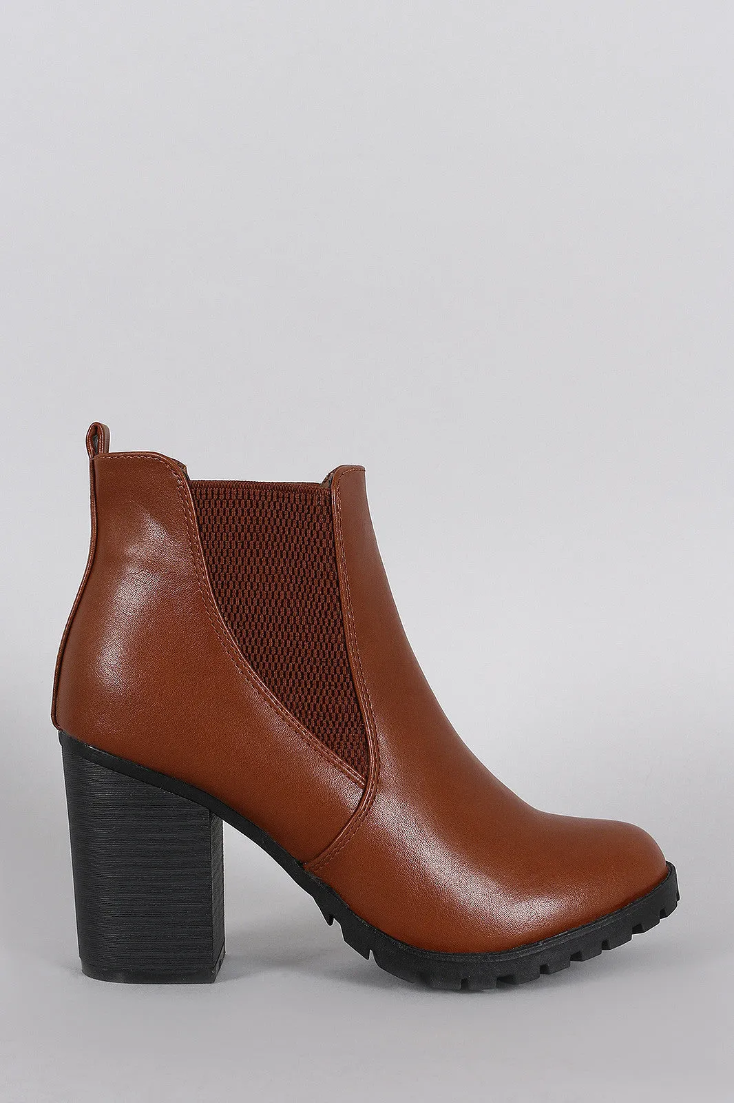 Breckelle Cowgirl Chunky Stacked Heeled Ankle Boots