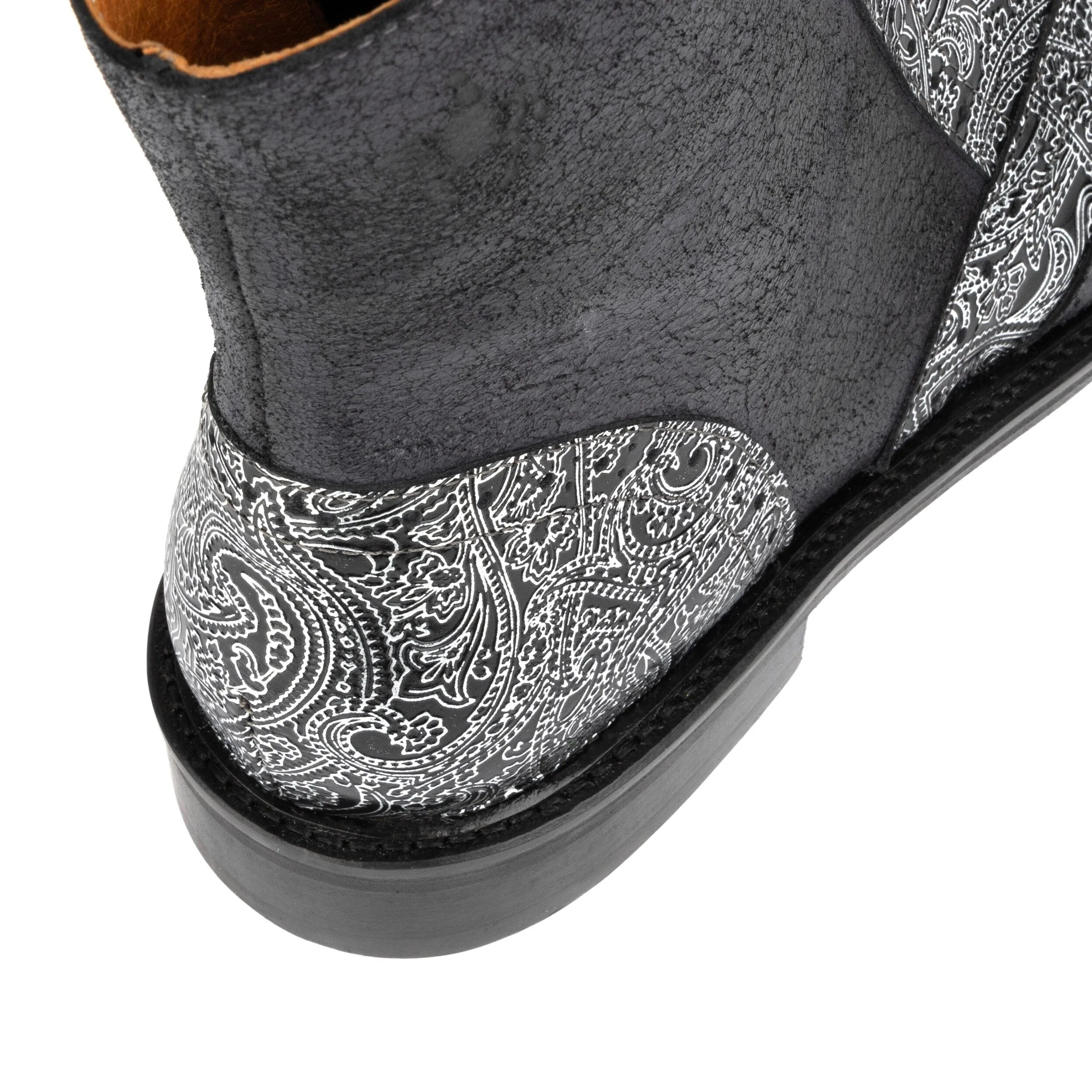 Brick Lane Boots - Black & Silver