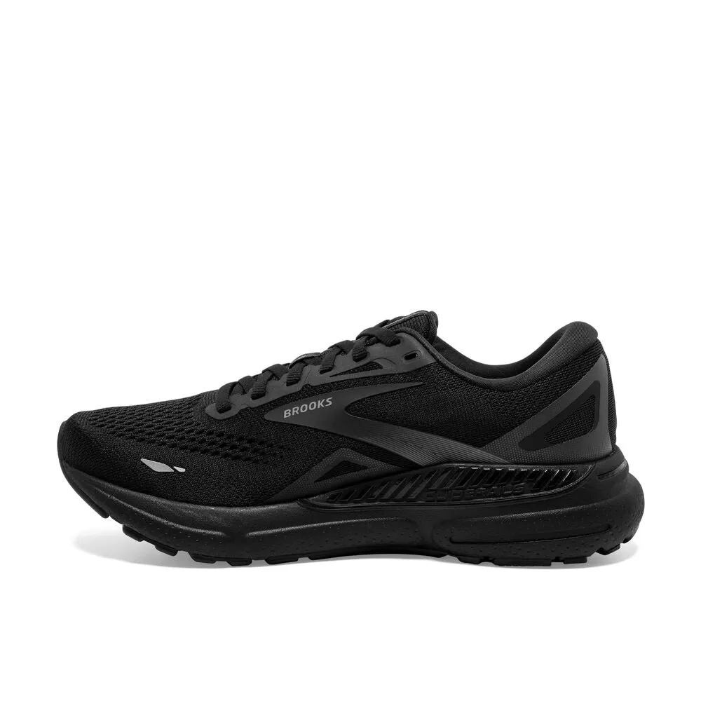 Brooks Adrenaline GTS 23 Wide (Womens) - Black/Black/Ebony