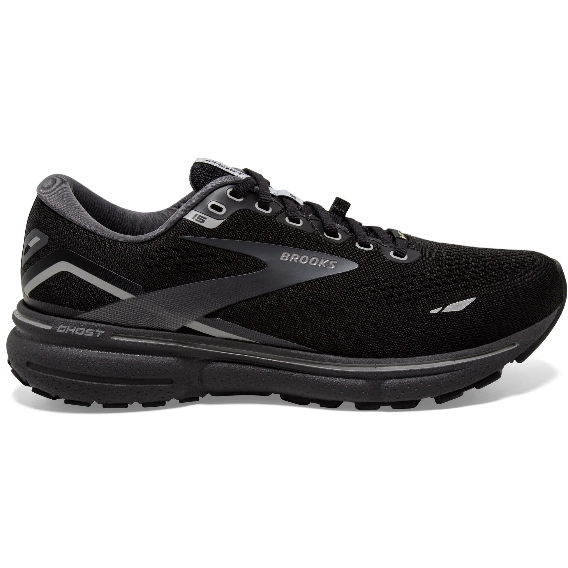 Brooks Women's Ghost 15 GORE-TEX Running Shoe Black / Blackened Pearl / Alloy