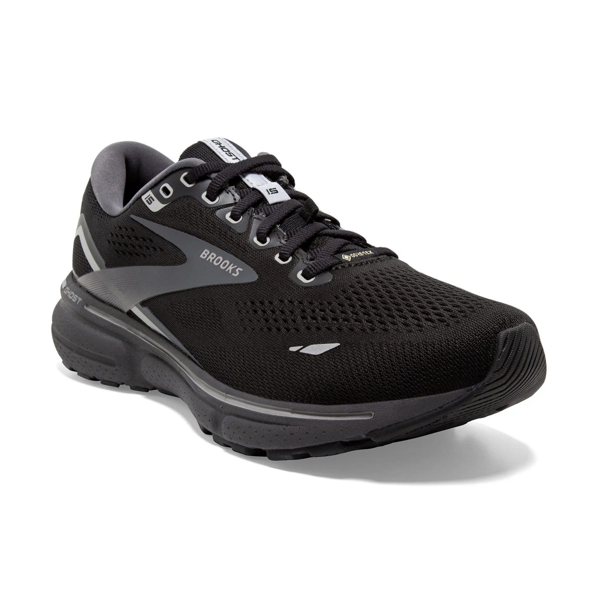 Brooks Women's Ghost 15 GORE-TEX Running Shoe Black / Blackened Pearl / Alloy