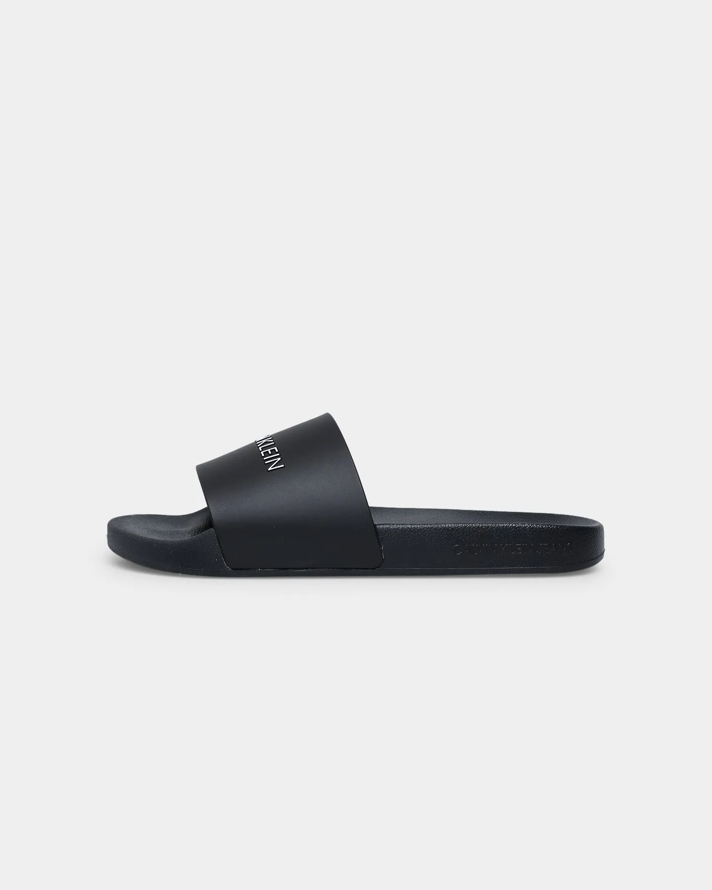 Calvin Klein Women's Institutional Slide White Black