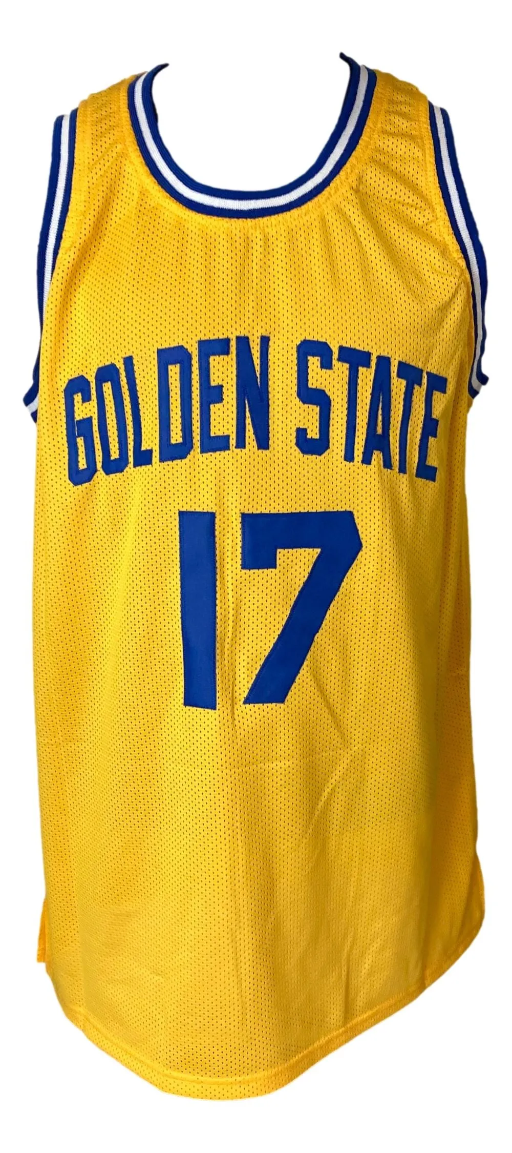 Chris Mullin Golden State Signed Yellow Basketball Jersey HOF 2011 TriStar