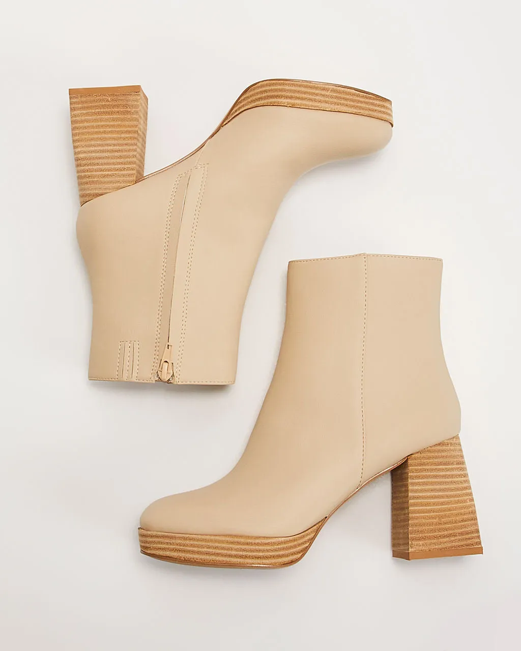 City Strut Platform Faux Leather Booties