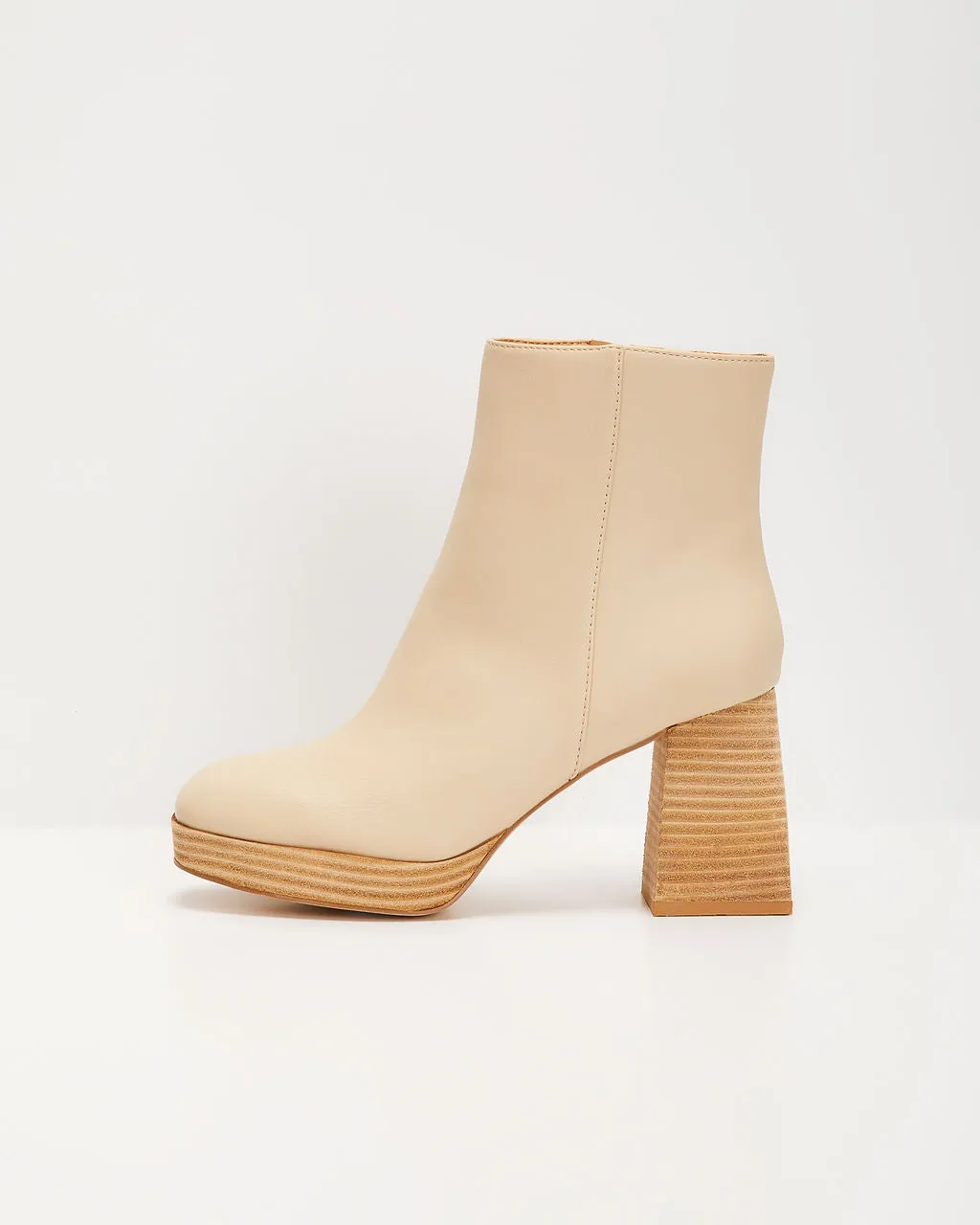 City Strut Platform Faux Leather Booties