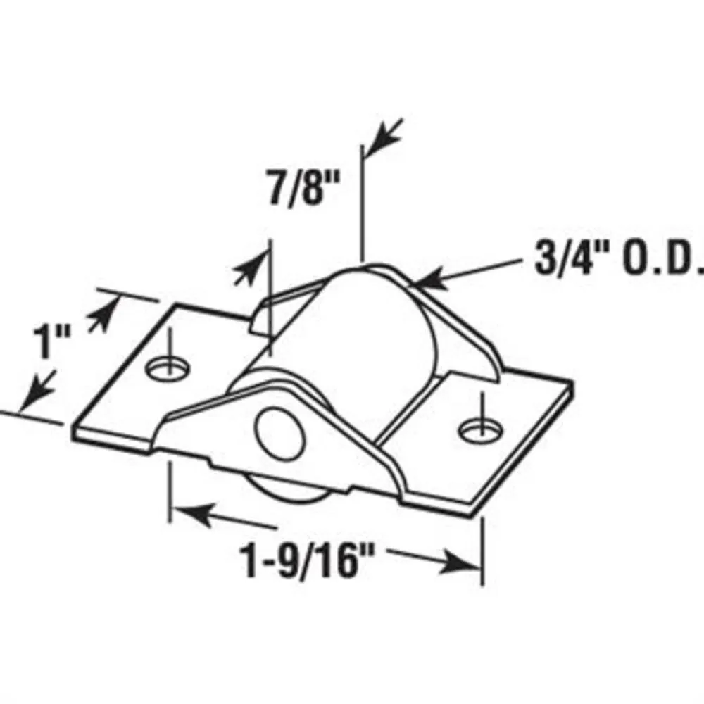 Closet Door 3/4" Steel Ball Bearing Roller