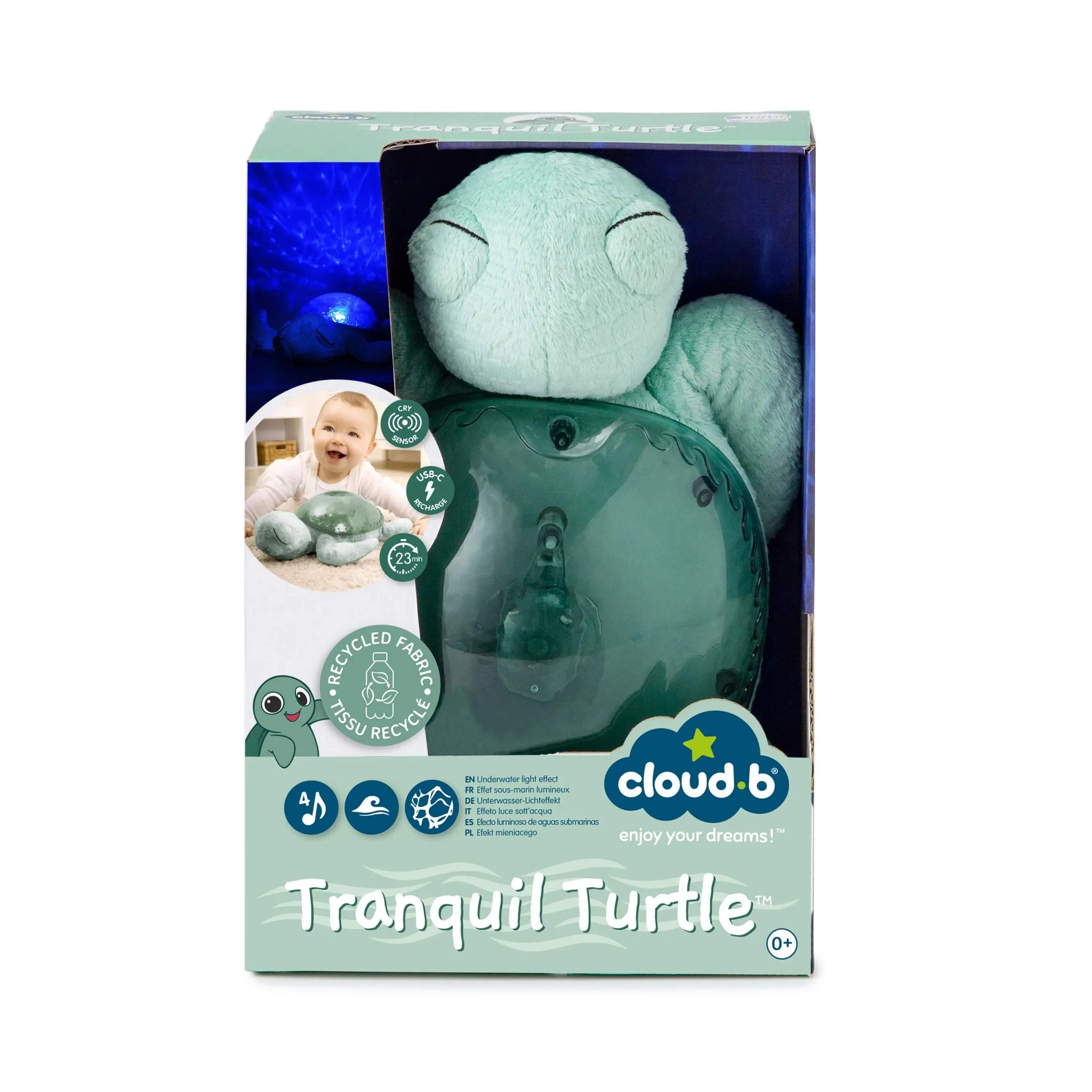 Cloud b -Tranquil Turtle™ Rechargeable | Green