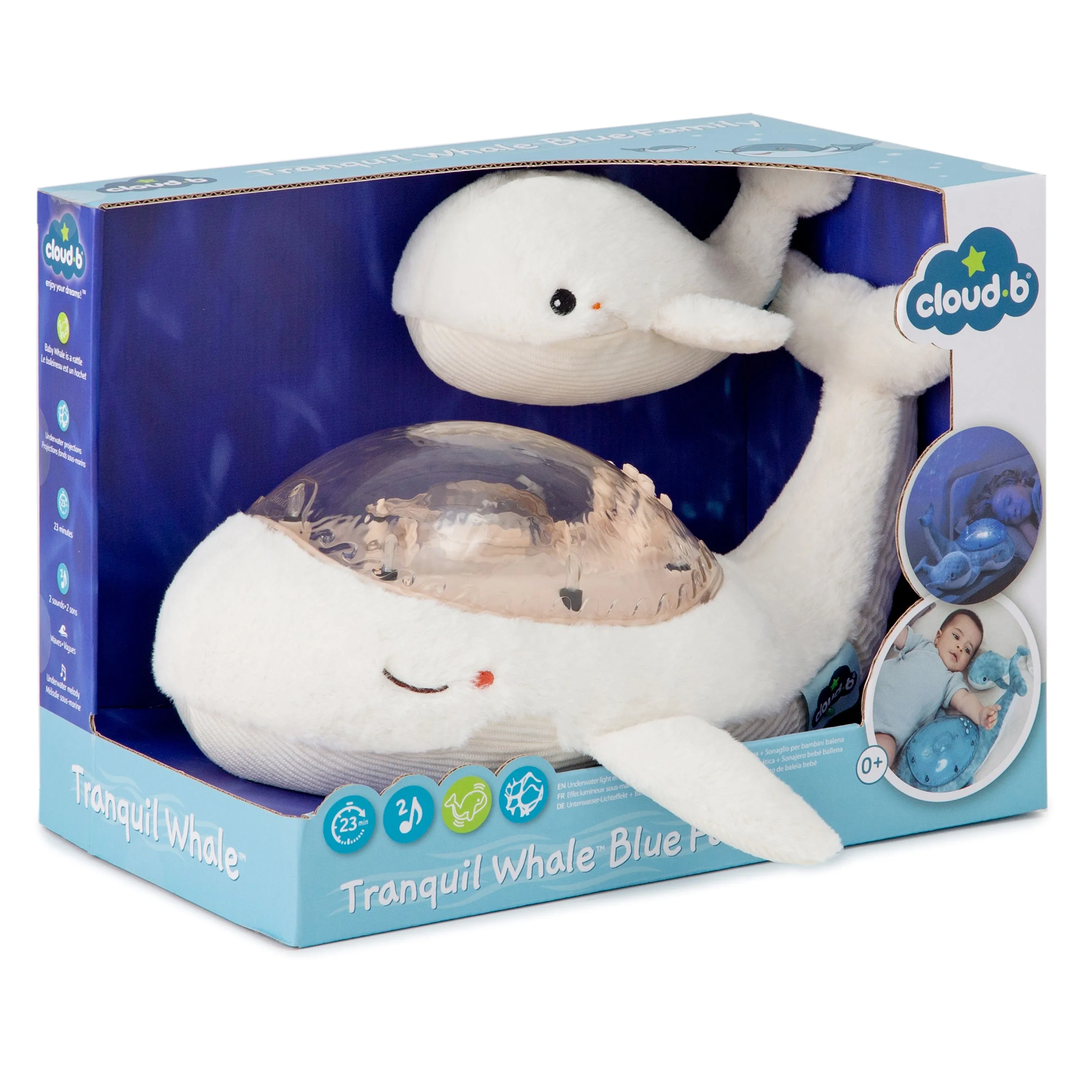 Cloud b -Tranquil Whale | Soothing Projector Nightlight White