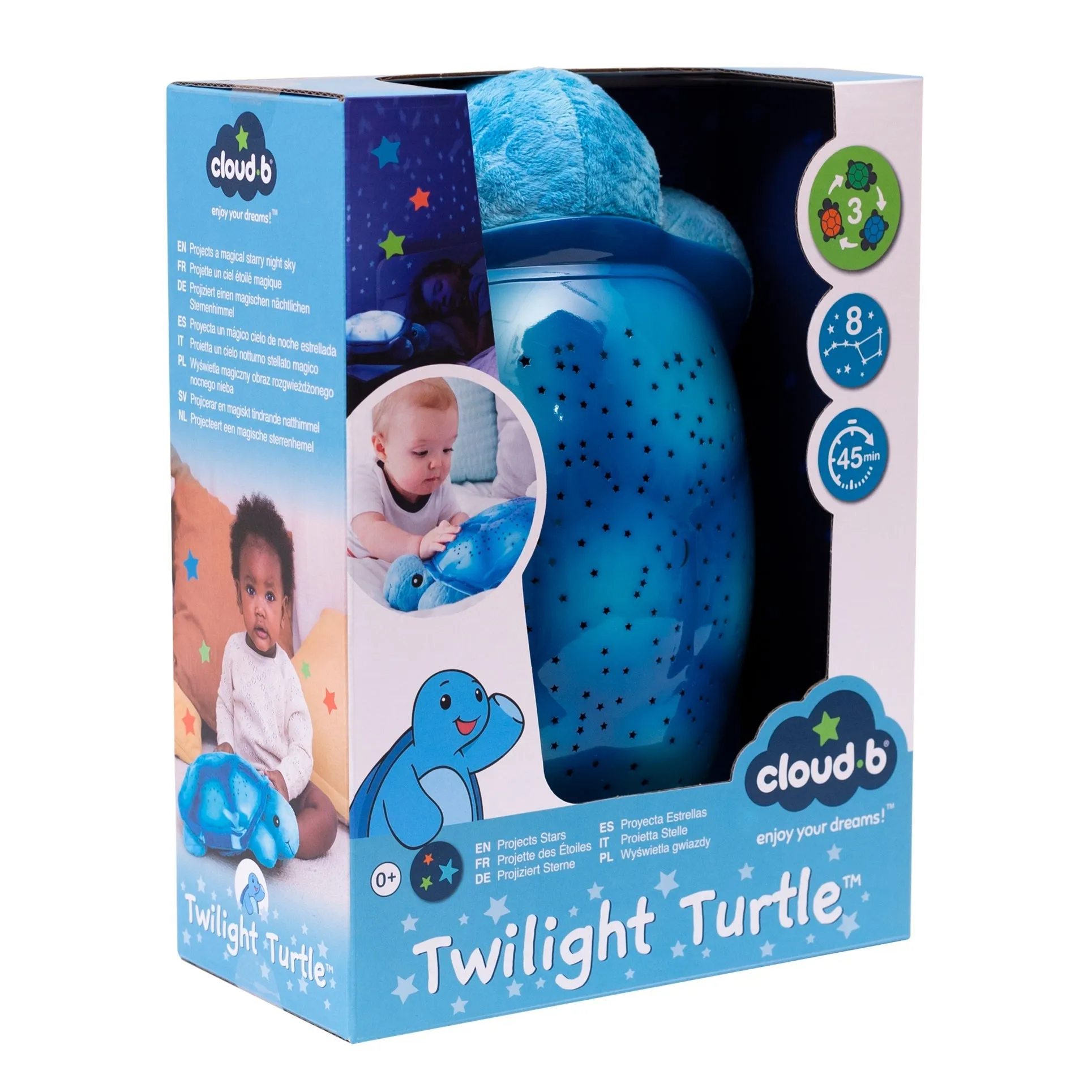 Cloud b -Twilight Turtle | Projecting Night Light Blue