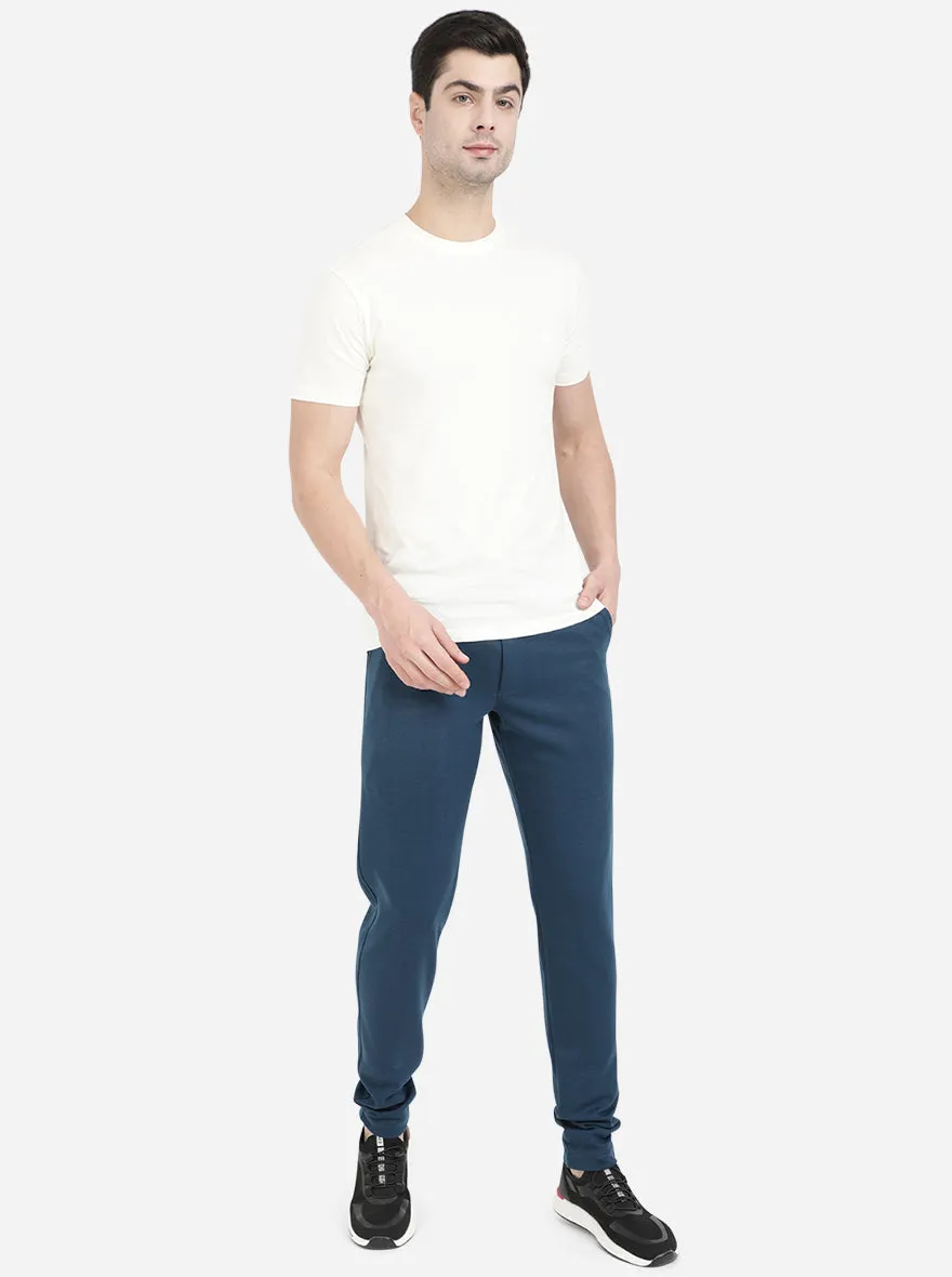 Colonial Blue Solid Regular Fit Track Pant | JadeBlue