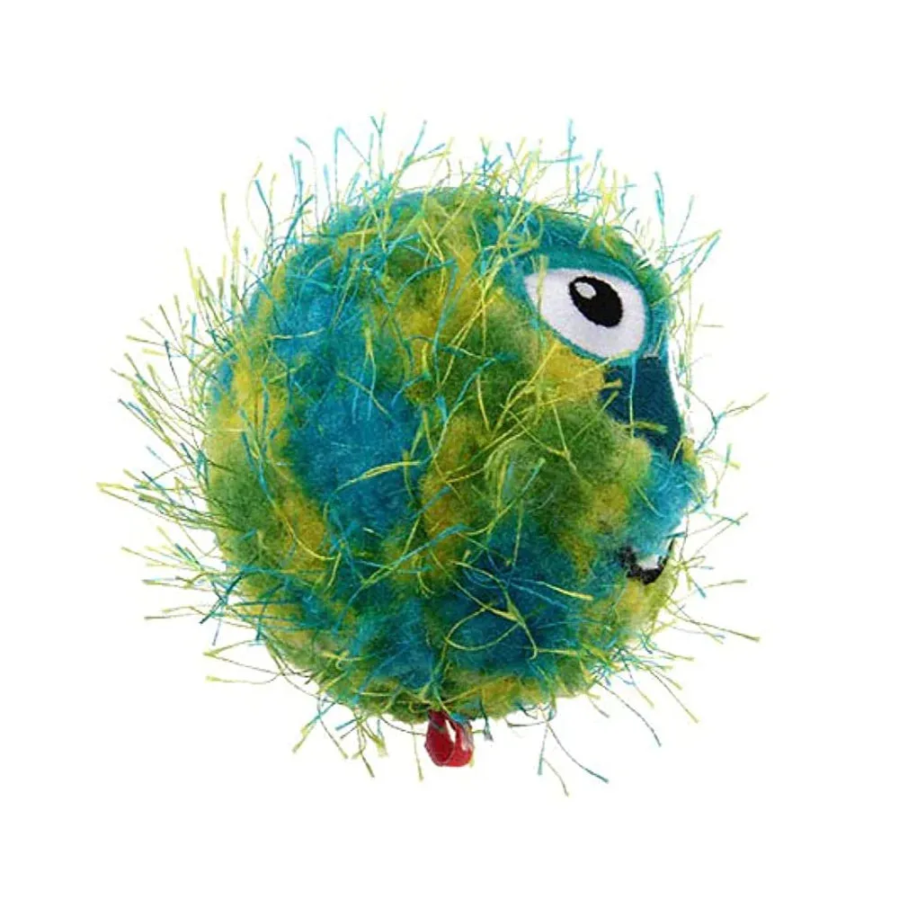 Crazy Ball 'Plush Friendz' w/Foam Rubber Ball And Squeaker Medium (Green)