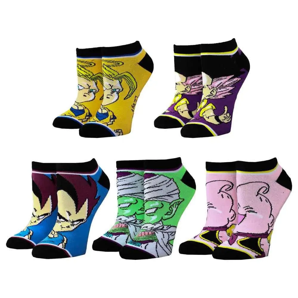 Dragon Ball Z - Chibi Characters Ankle Socks (5 Pairs) - Bioworld