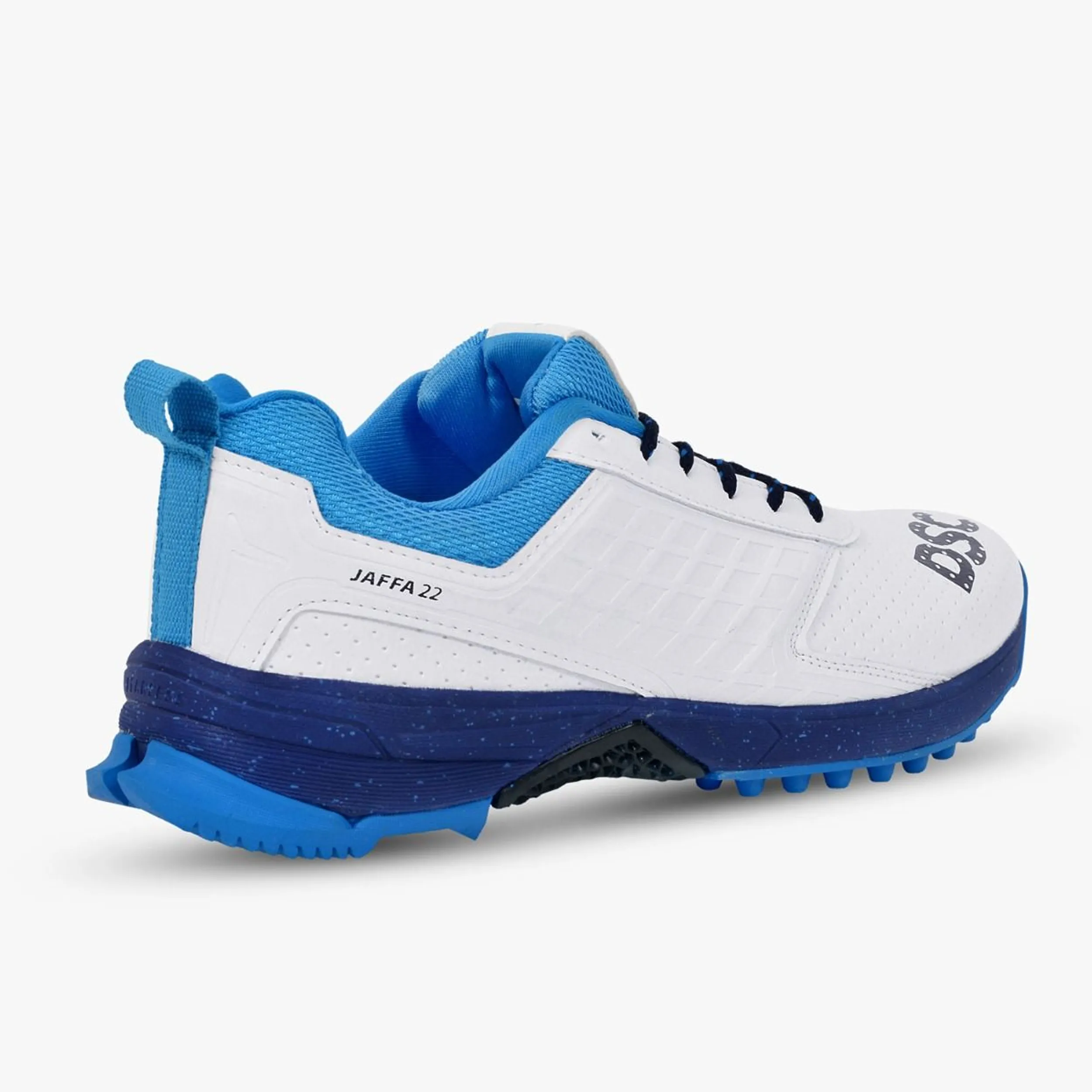 DSC Jaffa 22 Cricket Spike Shoes (White / Blue)