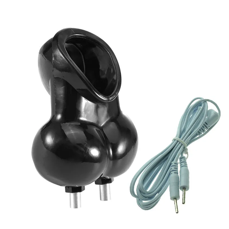 Electric Shock Cock Ring & Ball Bag