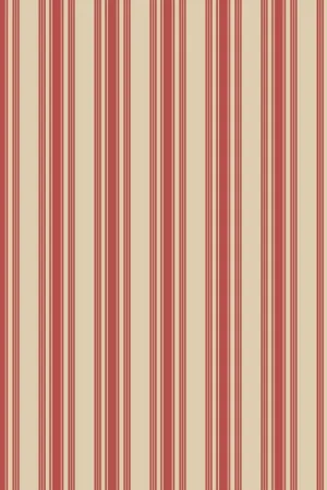 Farrow & Ball Wallpaper Tented Stripe ST1351 Beige / Red