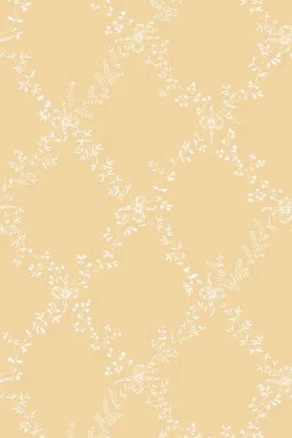 Farrow & Ball Wallpaper Toile Trellis BP644 White/Yellow