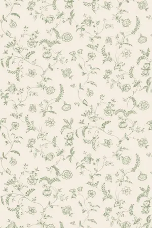 Farrow & Ball Wallpaper Uppark BP549 Green/Off White