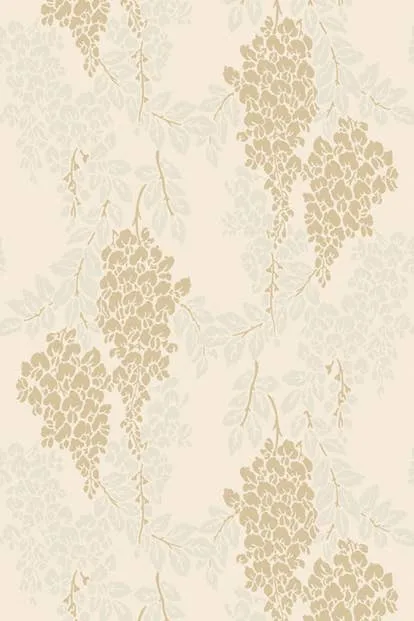 Farrow & Ball Wallpaper Wisteria BP2204 Light Beige / Grey / Cream