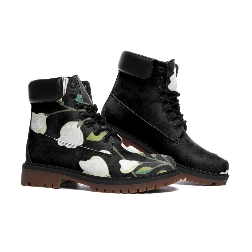 Floral Sprout Casual Leather Lightweight boots TB