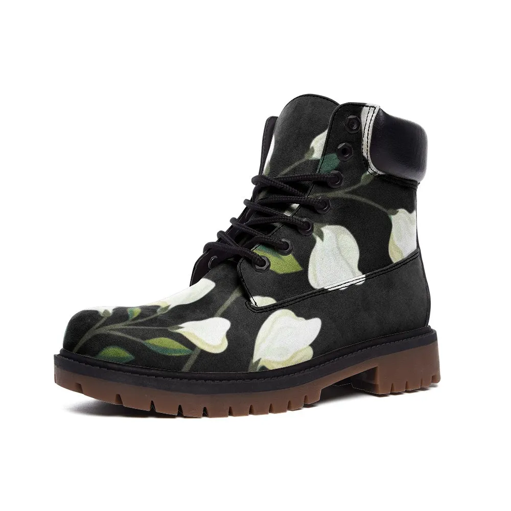 Floral Sprout Casual Leather Lightweight boots TB