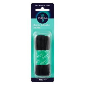 Footcare Athletic Laces Black 120cm