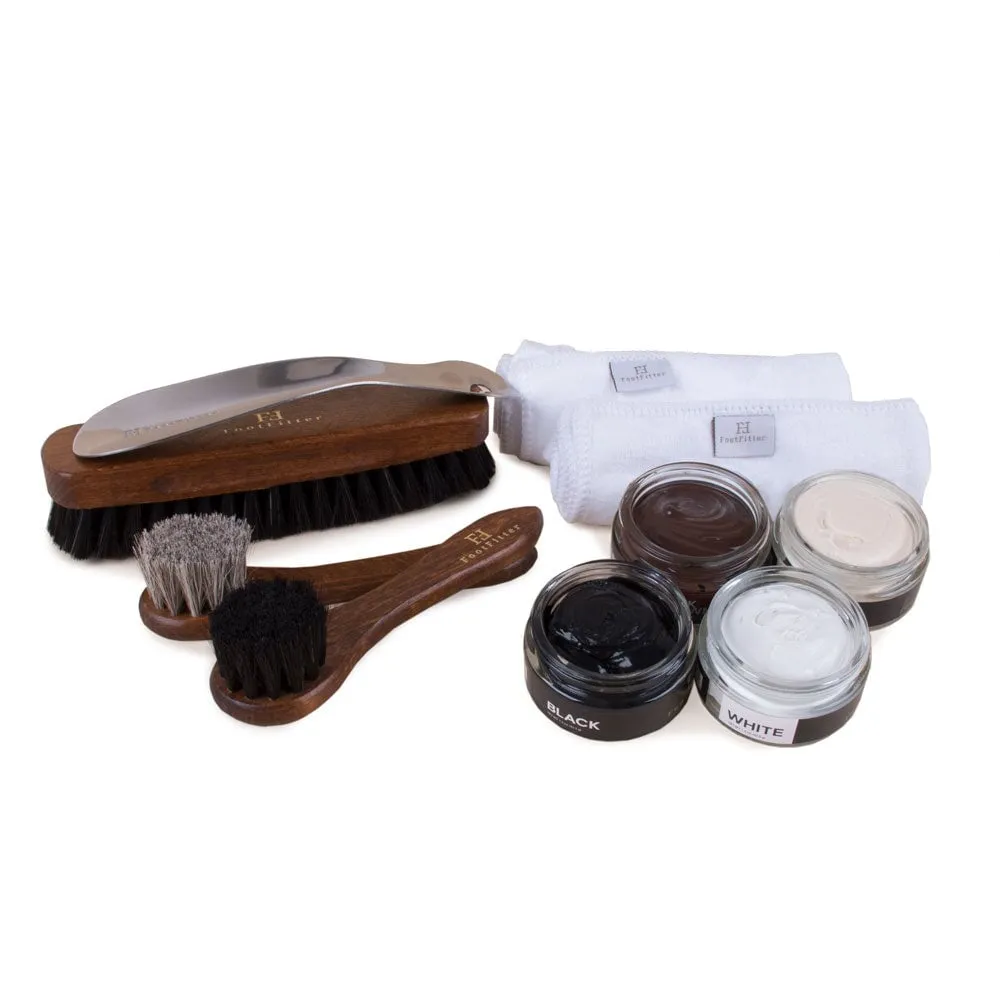 FootFitter Premium Shoe Shine Starter Set - Shoe Polish Cream