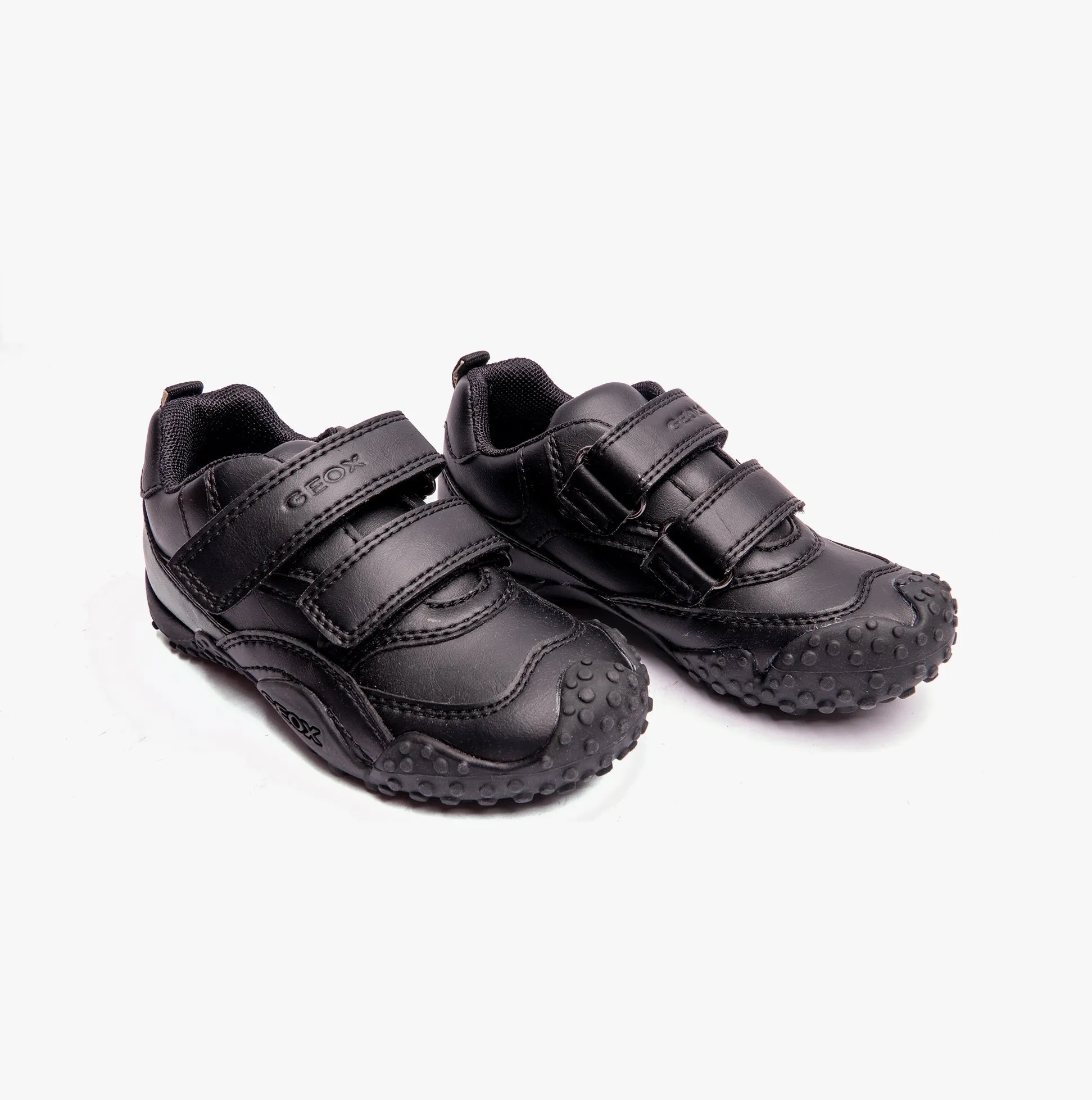 GIANT B Boys Touch Fasten School Shoes Black