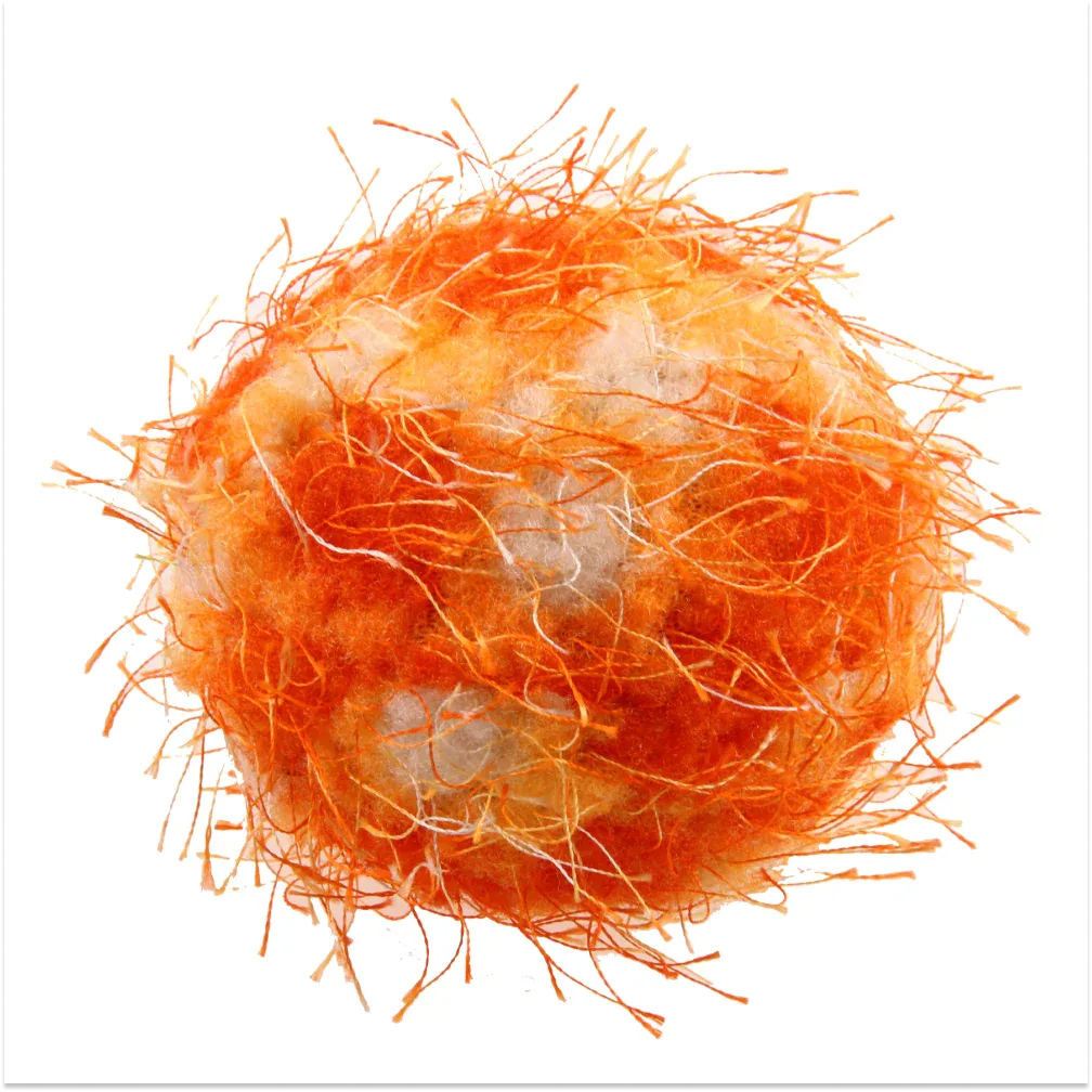 'GiGwi Crazy Ball' with foam rubber ball and squeaker Medium- (Orange)