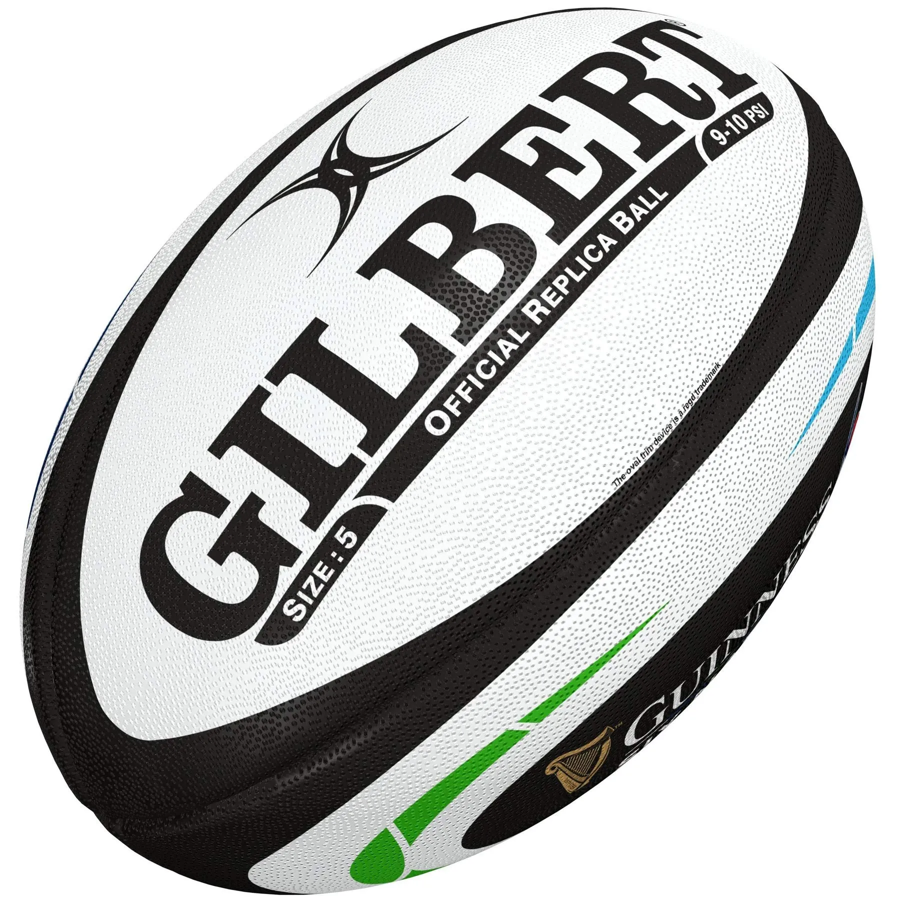 Gilbert Guinness Six Nations Replica Rugby Ball, Size 5