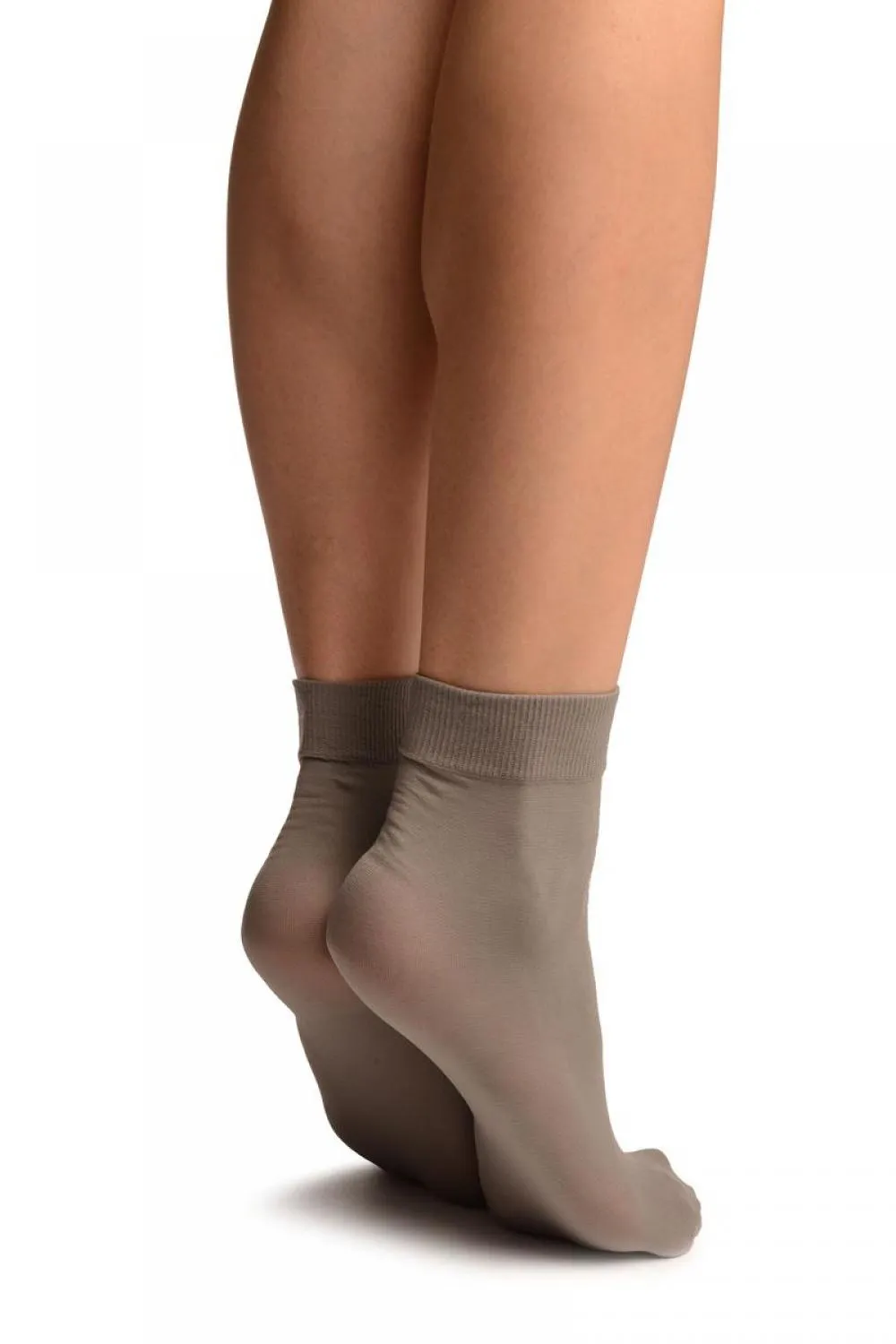 Grey Comfort Top Strong Ankle High Socks