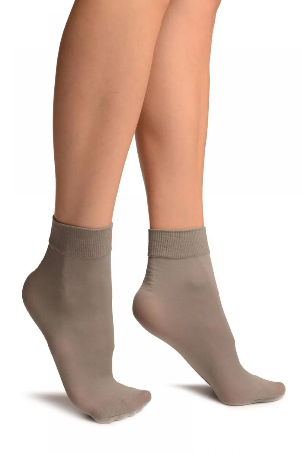 Grey Comfort Top Strong Ankle High Socks