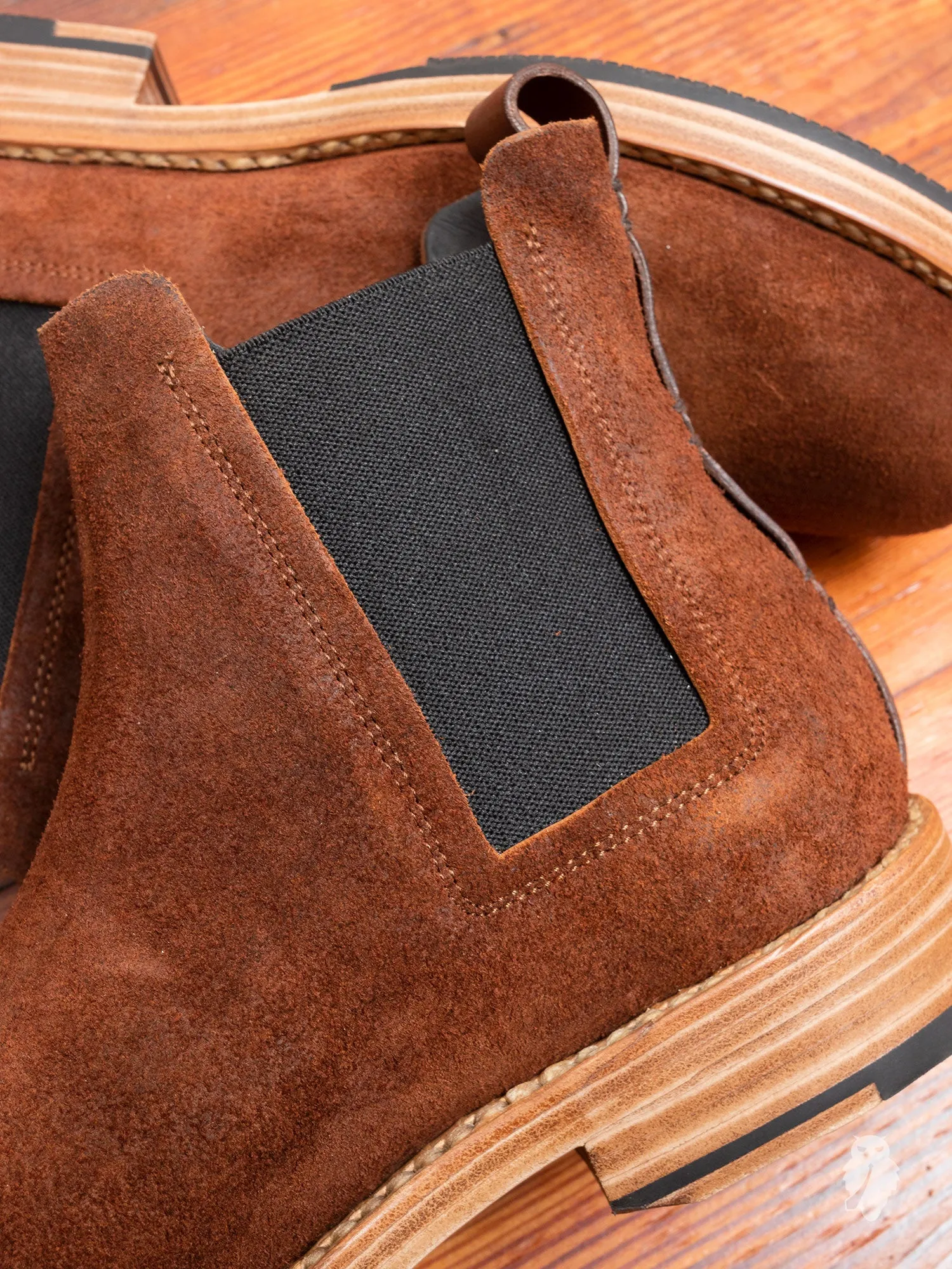 Hand Sewn Chelsea Boot in Brown Suede