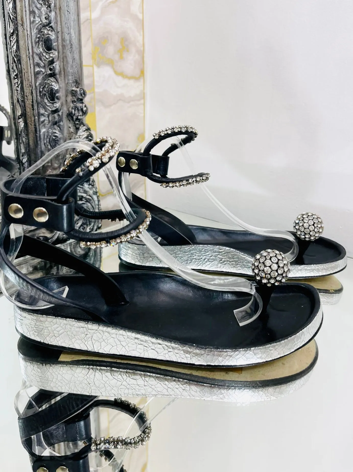 Isabel Marant Crystal Embellished Sandals. Size 37