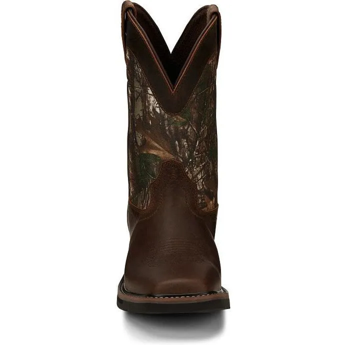 Justin Men's Trekker 11" Waterproof Western Work Boot - Realtree - SE4676