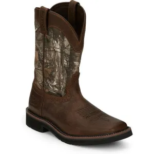 Justin Men's Trekker 11" Waterproof Western Work Boot - Realtree - SE4676