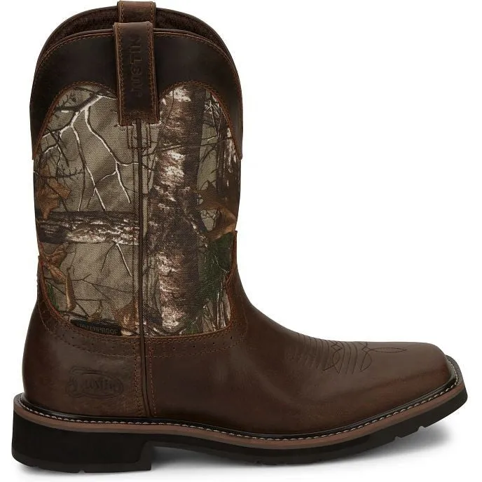 Justin Men's Trekker 11" Waterproof Western Work Boot - Realtree - SE4676